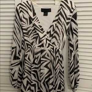 High\Low Dress black and white